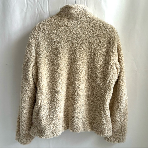 Pendleton Ladies' Softshell Fuzzy Full Zip Sherpa Jacket Beige Heather Medium - Picture 6 of 17